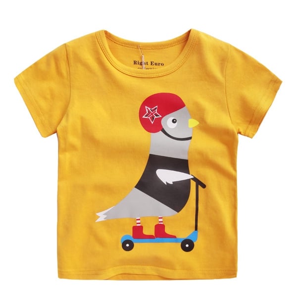 Детска летна тениска за момчета с къс ръкав - различни модели с разнообразие от изображения