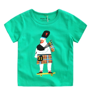 Детска летна тениска за момчета с къс ръкав - различни модели с разнообразие от изображения