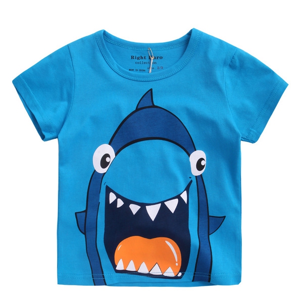 Детска летна тениска за момчета с къс ръкав - различни модели с разнообразие от изображения