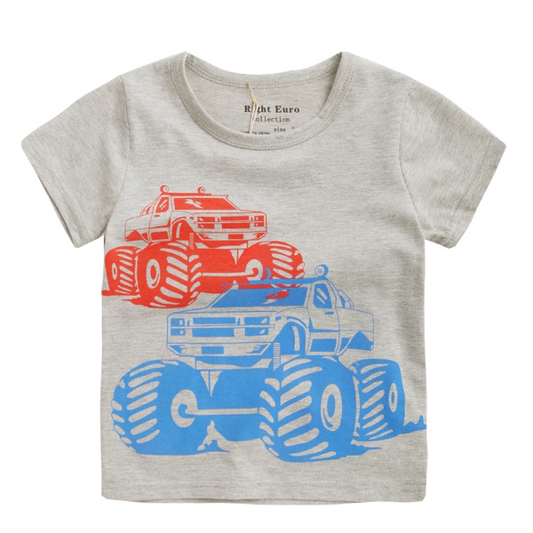 Детска летна тениска за момчета с къс ръкав - различни модели с разнообразие от изображения