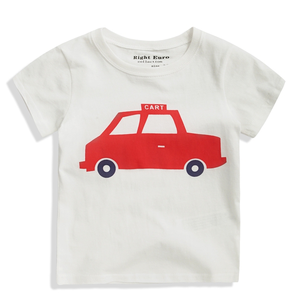 Детска летна тениска за момчета с къс ръкав - различни модели с разнообразие от изображения