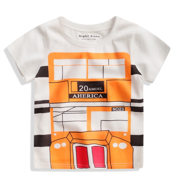 Детска летна тениска за момчета с къс ръкав - различни модели с разнообразие от изображения