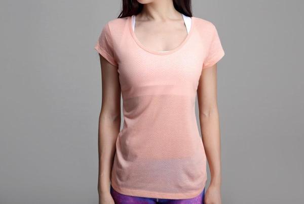 Γυναικεία T-shirt με O-κολάρο - σε διάφορα χρώματα κατάλληλα για το γυμναστήριο και τζόκινγκ