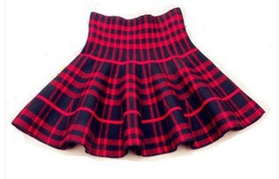Παιδικές  φούστες - την άνοιξη, το φθινόπωρο και το χειμώνα - κόκκινο, μαύρο
