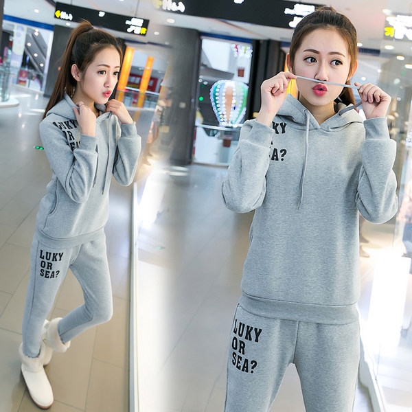 Γυναικεία αθλητικά σύνολα 2 τεμαχίων σε γκρι, μαύρο και ροζ χρώμα