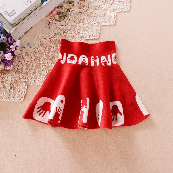 Παιδικές  κομψές φούστες - κόκκινο και μαύρο