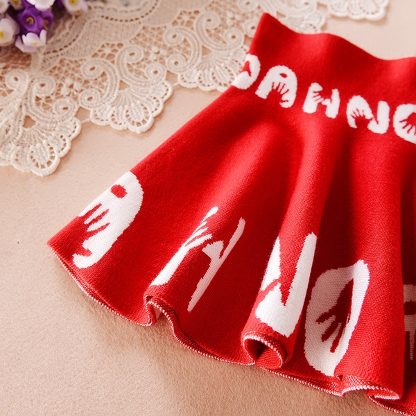 Παιδικές  κομψές φούστες - κόκκινο και μαύρο