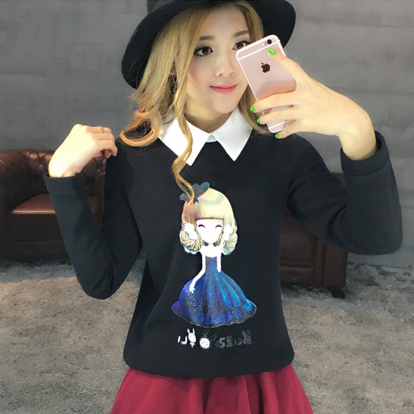 Дамска тинейджърска блуза- Жълта, Бяла, Черна