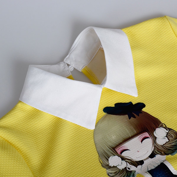 Дамска тинейджърска блуза- Жълта, Бяла, Черна