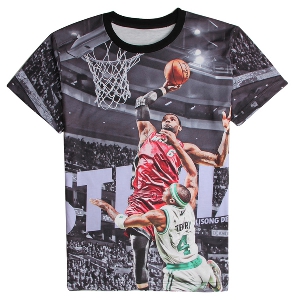 Ανδρικά T-Shirts μπάσκετ σούπερ σταρ Maykal Dzhordan Dzheyms Ueyd Kobe Bryant, Treysi Makgreydi
