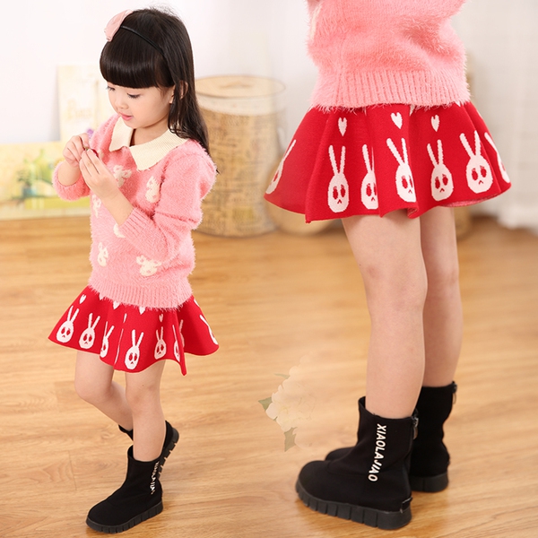 Топ модели детски къси поли - червени, зелени, черни 