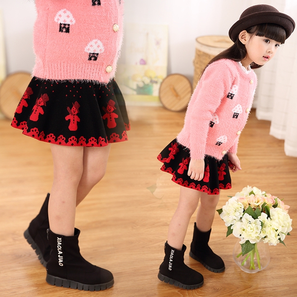 Топ модели детски къси поли - червени, зелени, черни 