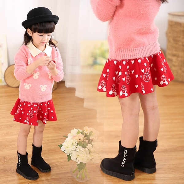 Топ модели детски къси поли - червени, зелени, черни 