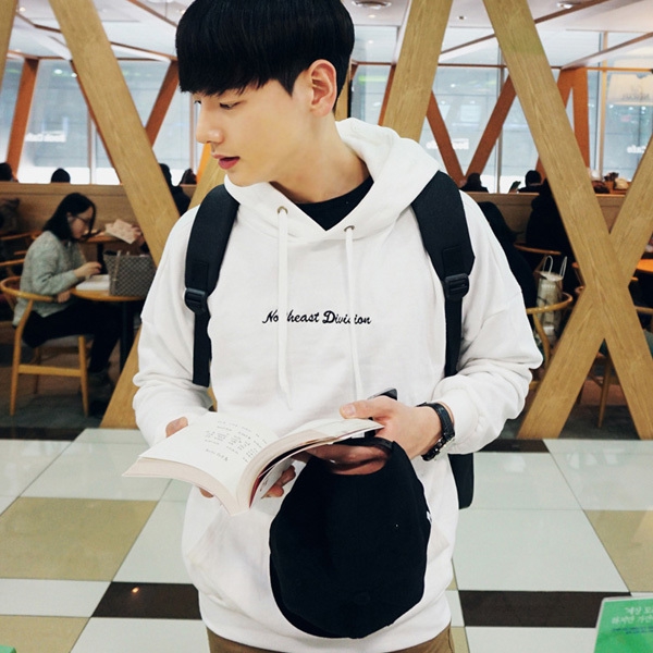 Есенно-пролетен мъжки суичър в бял,черен и сив цвят