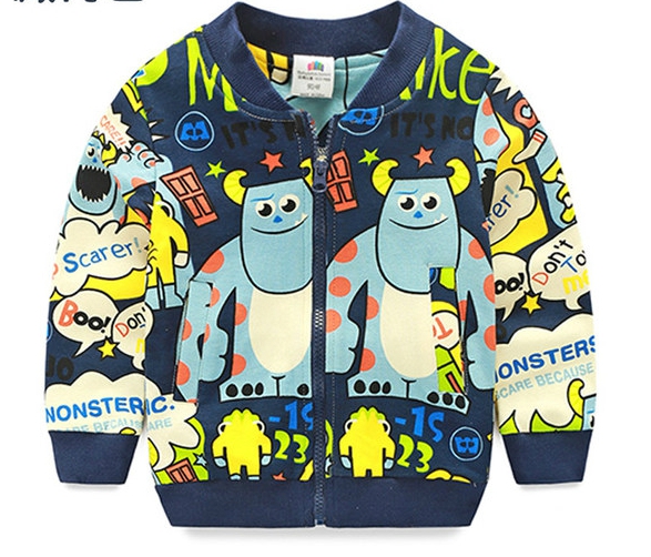 Детски пролетен суитчър - два модела с анимационни изображения 