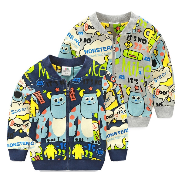 Детски пролетен суитчър - два модела с анимационни изображения 