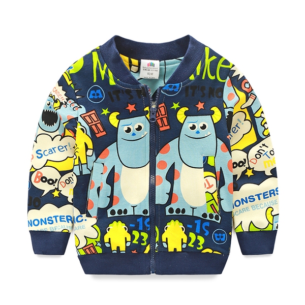 Детски пролетен суитчър - два модела с анимационни изображения 