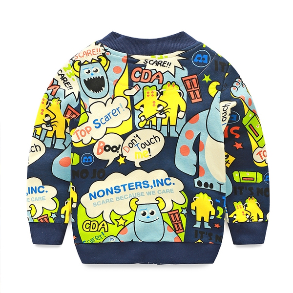 Детски пролетен суитчър - два модела с анимационни изображения 