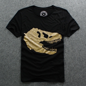 Мъжка тениска с череп на динозавър