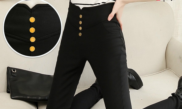 Γυναικείο μαύρο παντελόνι με υψηλή μέση