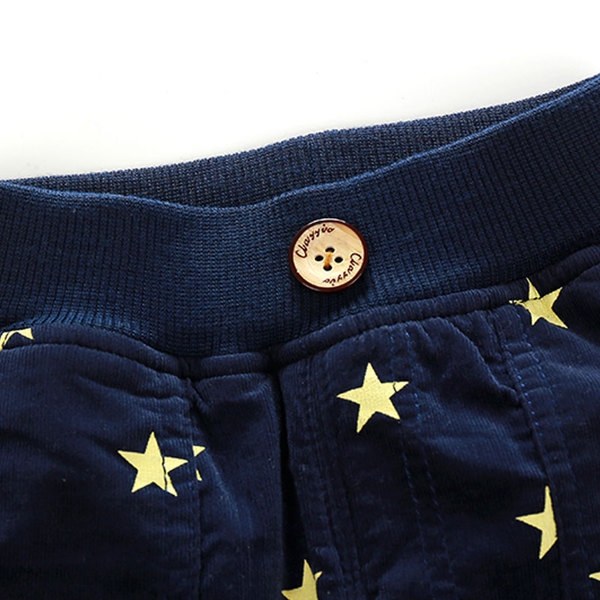 Μακρύ  βρεφικά παντελόνι σε μπλε, πράσινο, καφέ, πορτοκαλί χρώμα με αστερίσκους