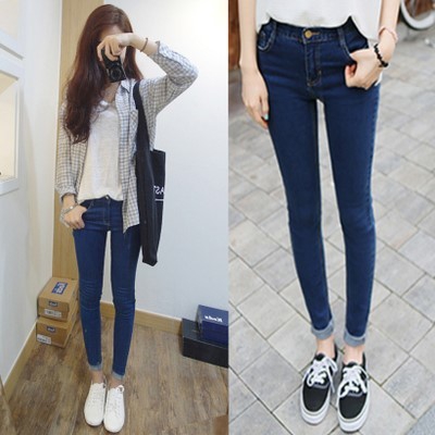 Пролетни дамски дънки тип слим - 2 модела 