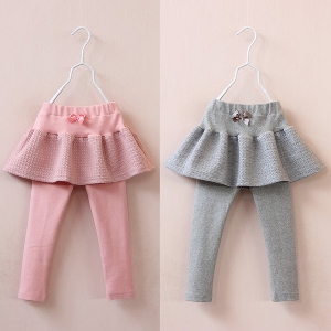 Παιδική φούστα μωρών με κολάν - δύο σε ένα - κορυφαία μοντέλα - γκρι και ροζ χρώμα