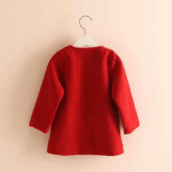 Детска жилетка  - червена и бяла - пролет и есен 