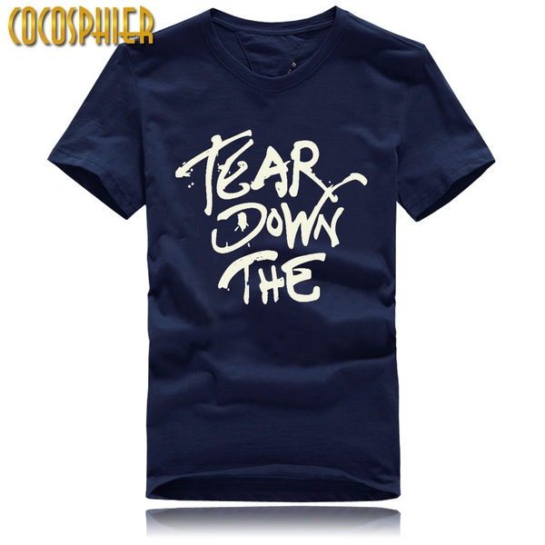 Мъжки лятни тениски в син бял и червен цвят