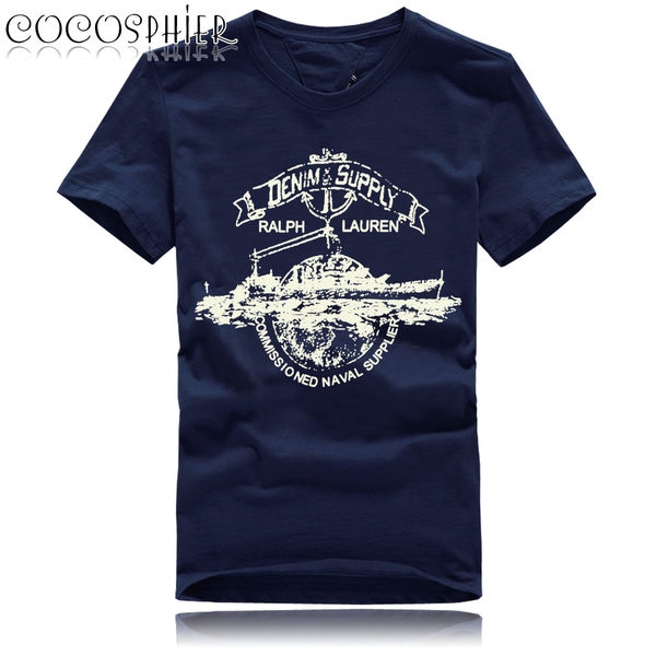 Мъжки лятни тениски в син бял и червен цвят