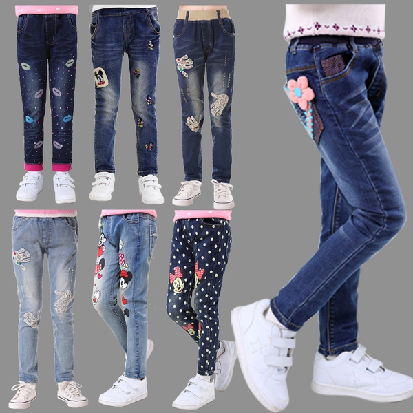 Детски пролетни дънки за момичета - различни размери и топ модели