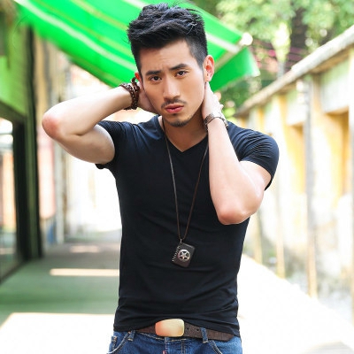 Ανδρικά T-shirts σε σχήμα κολλάρου 11 χρώματα