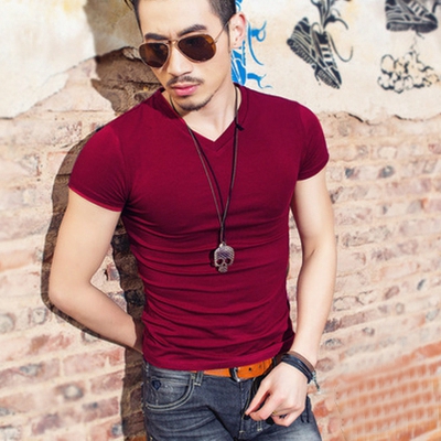 Ανδρικά T-shirts σε σχήμα κολλάρου 11 χρώματα