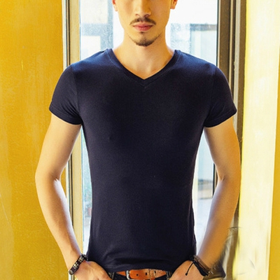 Ανδρικά T-shirts σε σχήμα κολλάρου 11 χρώματα