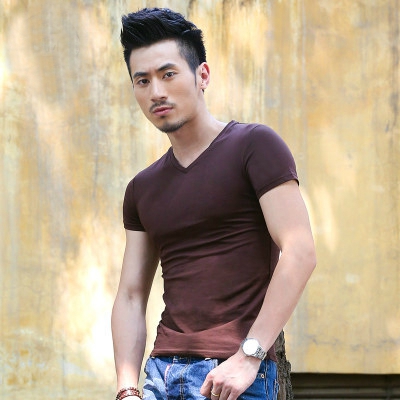 Ανδρικά T-shirts σε σχήμα κολλάρου 11 χρώματα