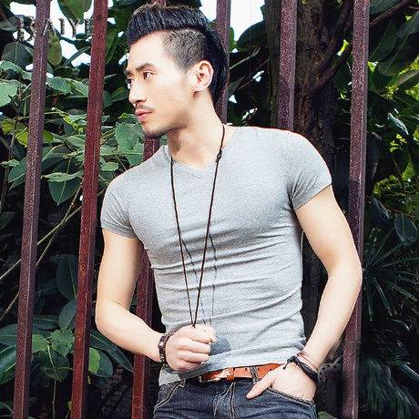 Ανδρικά T-shirts σε σχήμα κολλάρου 11 χρώματα