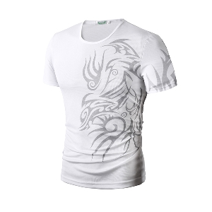 Ανδρικά  T-shirt Wolf Totem Τατουάζ 5 χρώματα