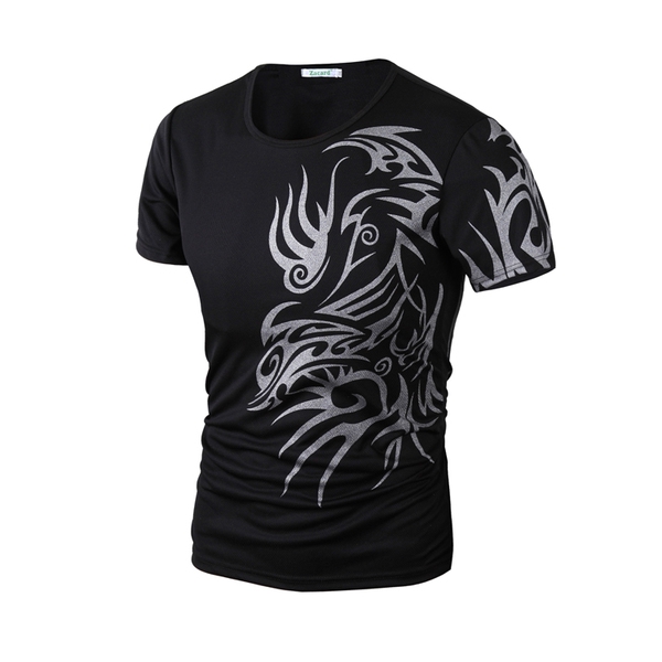 Ανδρικά  T-shirt Wolf Totem Τατουάζ 5 χρώματα