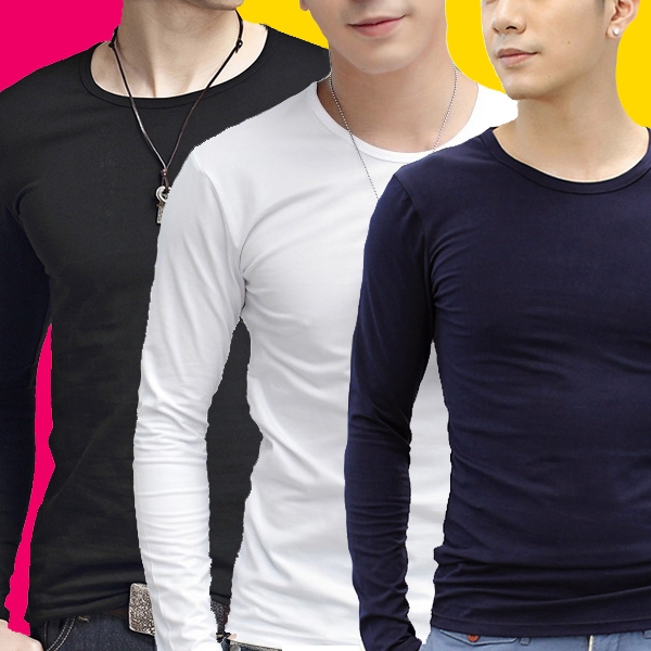 Мъжки тънки тениски с дълъг ръкав  7 модела  