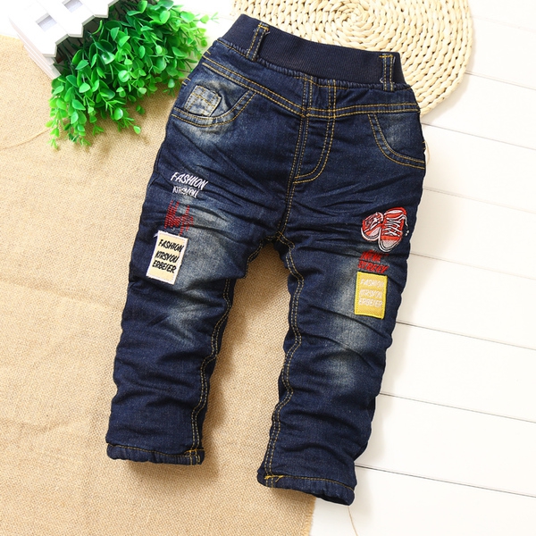 Топ модели еластични пролетни и есенни детски дънки за момчета