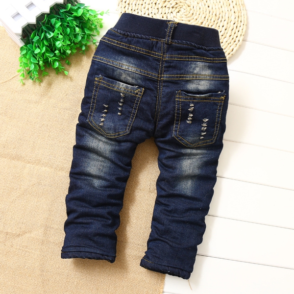 Топ модели еластични пролетни и есенни детски дънки за момчета