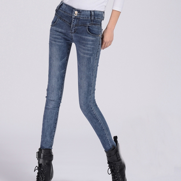 Тънки дамски дънки тип слим -  4 модела 