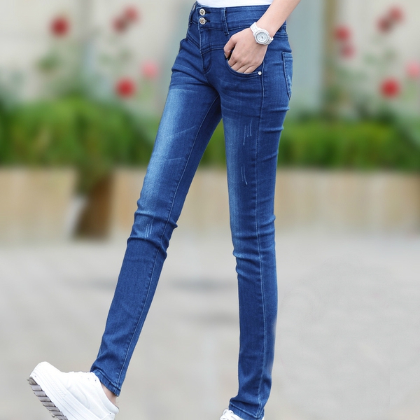 Тънки дамски дънки тип слим -  4 модела 