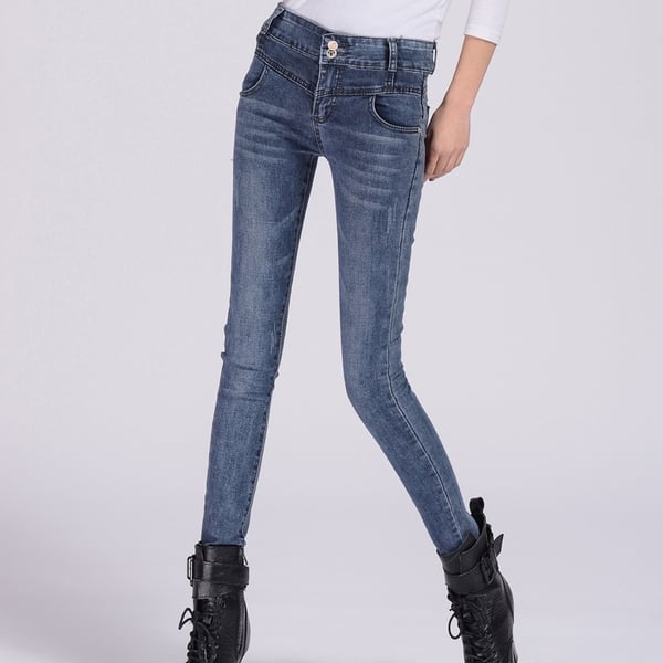 Тънки дамски дънки тип слим -  4 модела 