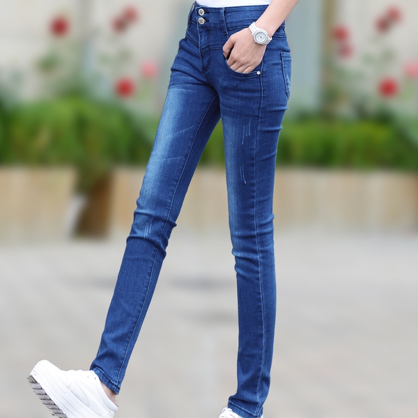 Тънки дамски дънки тип слим -  4 модела 