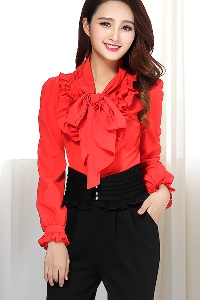 Γυναικείο πουκάμισο   σε  κόκκινο και λεύκο 