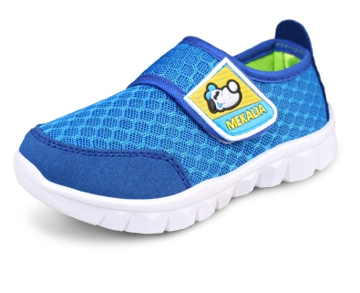 Детски пролетни обувки с лепки - сиви, сини и розои