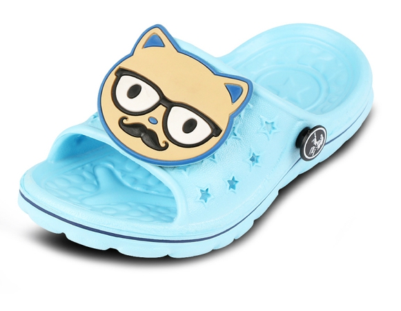 παντόφλες για παιδιά με εικόνες κινουμένων σχεδίων κατάλληλο για τη ζωή παραλία και το καλοκαίρι - μπλε, κίτρινο, πράσινο, ροζ, 