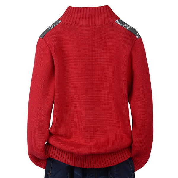 Παιδική ζακέτα για αγόρια σε κόκκινο και μπλε χρώμα