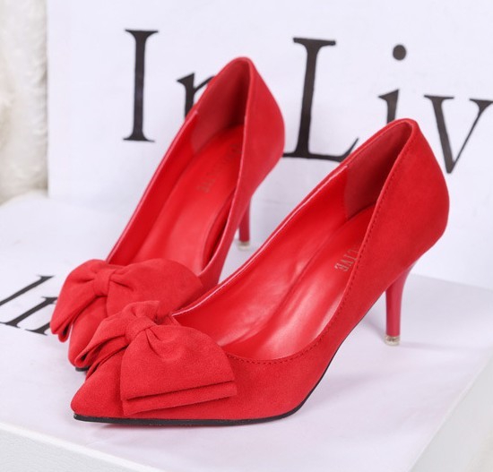 Дамски стилни обувки с панделка в различни цветове